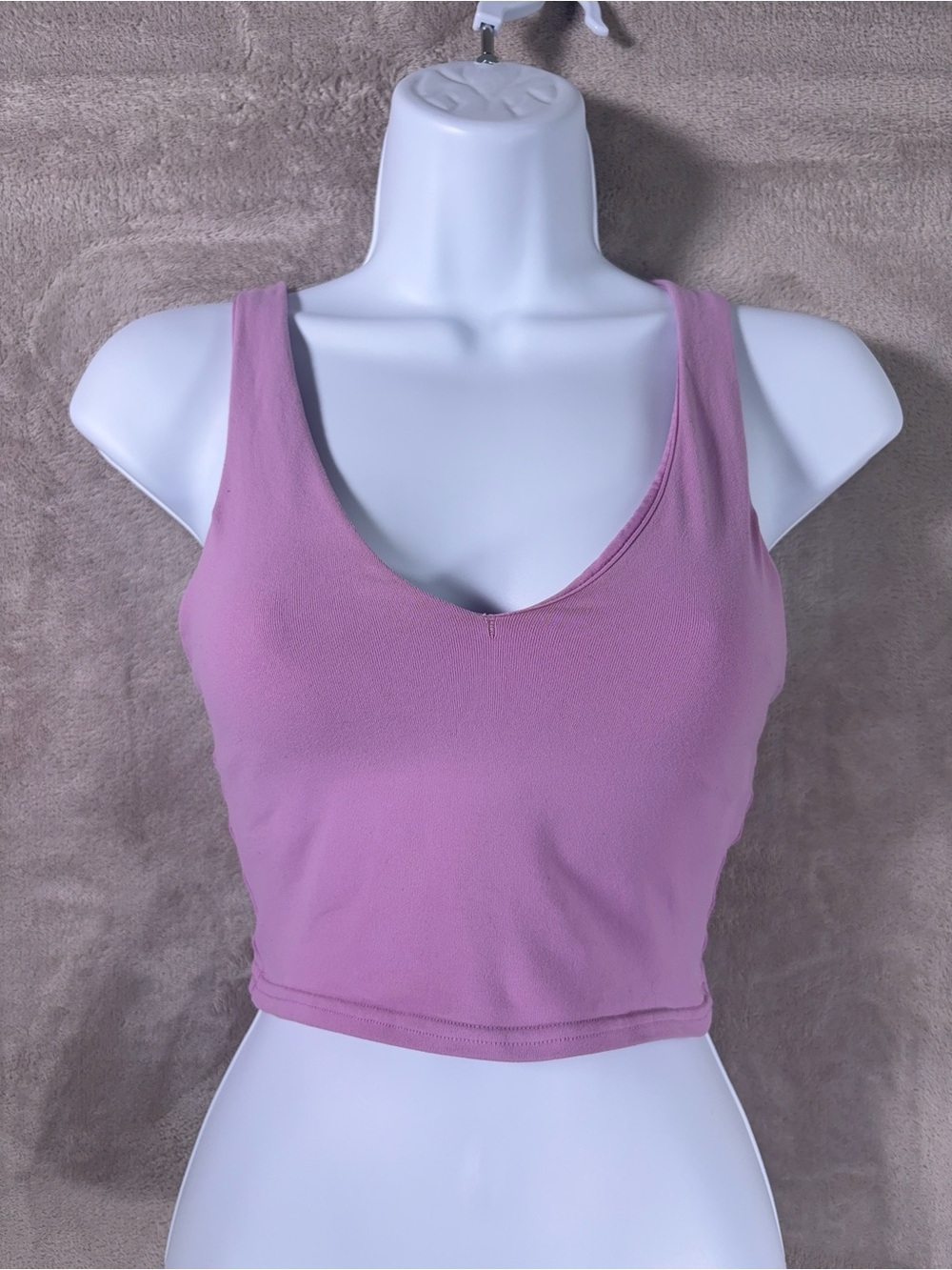 Alo Yoga Airbrush Real Bra Tank Top Womens Small Pink Cropped